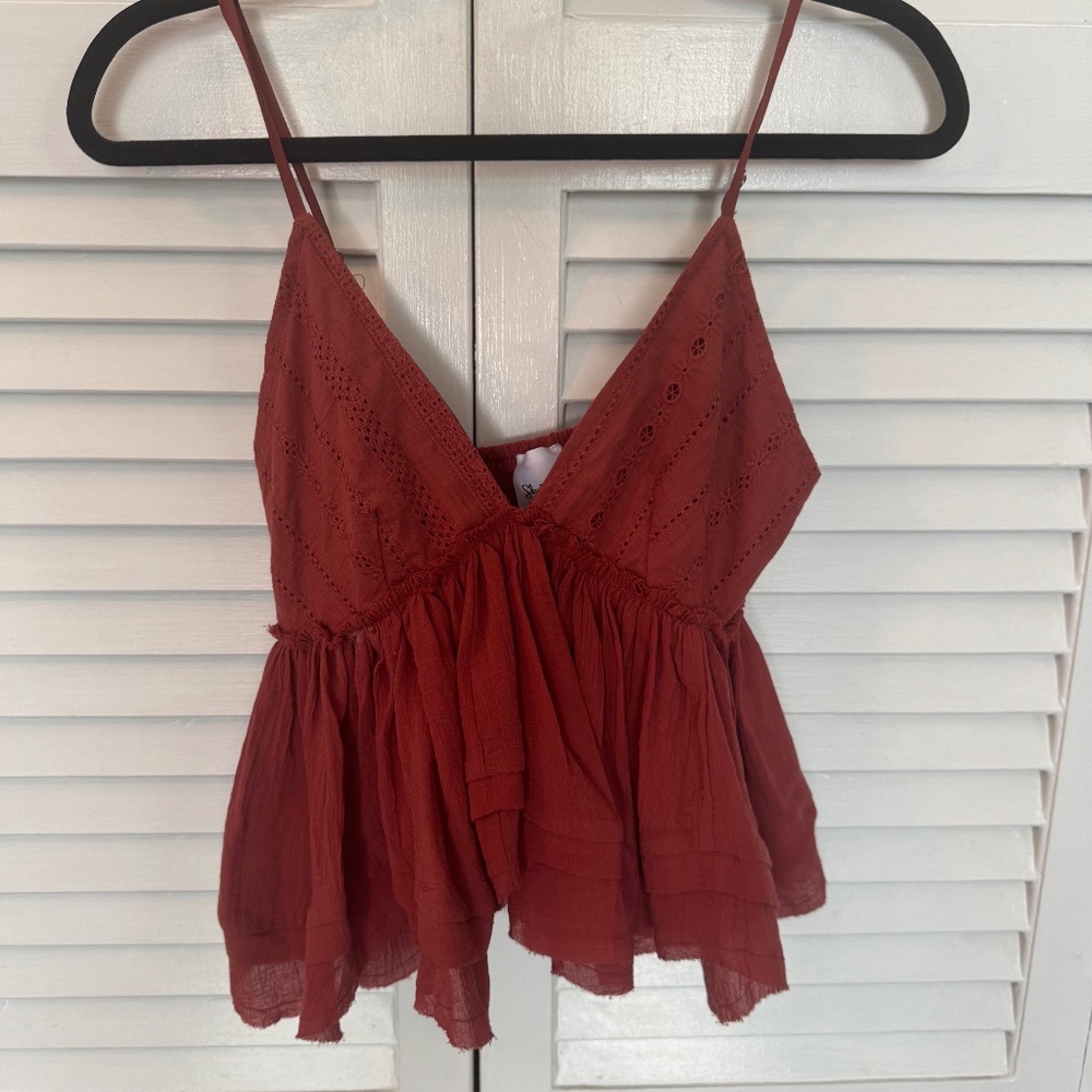 Womens Cinnamon Flowy Tank top